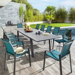 Table De Jardin Extensible Pavane Graphite 13 Table De Jardin Extensible Pavane Graphite -Maison du jardin Magasin 00W085117G