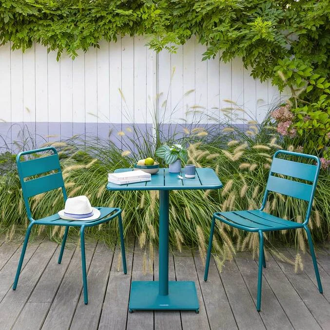 Table De Jardin Carrée Phuket Bleu Canard 1 Table De Jardin Carrée Phuket Bleu Canard