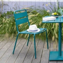 Chaise De Jardin Empilable Phuket Bleu Canard 7 Chaise De Jardin Empilable Phuket Bleu Canard -Maison du jardin Magasin 00W085142D