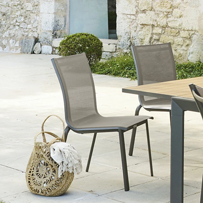 Chaise De Jardin Empilable Axant Wengé & Praline 1 Chaise De Jardin Empilable Axant Wengé & Praline
