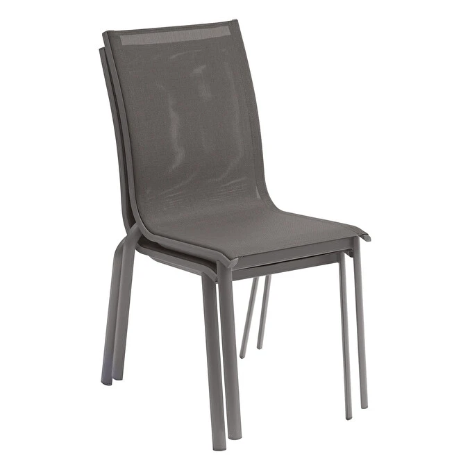 Chaise De Jardin Empilable Axant Wengé & Praline 3 Chaise De Jardin Empilable Axant Wengé & Praline – Image 3