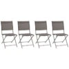 Lot De 4 Chaises De Jardin Pliantes Axant Wengé & Praline