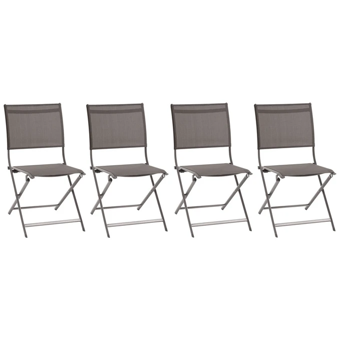 Lot De 4 Chaises De Jardin Pliantes Axant Wengé & Praline 1 Lot De 4 Chaises De Jardin Pliantes Axant Wengé & Praline