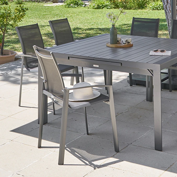 Fauteuil De Jardin Empilable Axant Anthracite & Graphite 1 Fauteuil De Jardin Empilable Axant Anthracite & Graphite