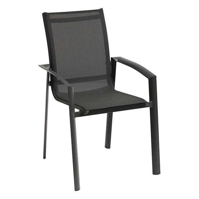 Fauteuil De Jardin Empilable Axant Anthracite & Graphite 2 Fauteuil De Jardin Empilable Axant Anthracite & Graphite – Image 2
