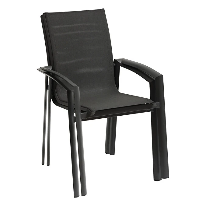 Fauteuil De Jardin Empilable Axant Anthracite & Graphite 3 Fauteuil De Jardin Empilable Axant Anthracite & Graphite – Image 3