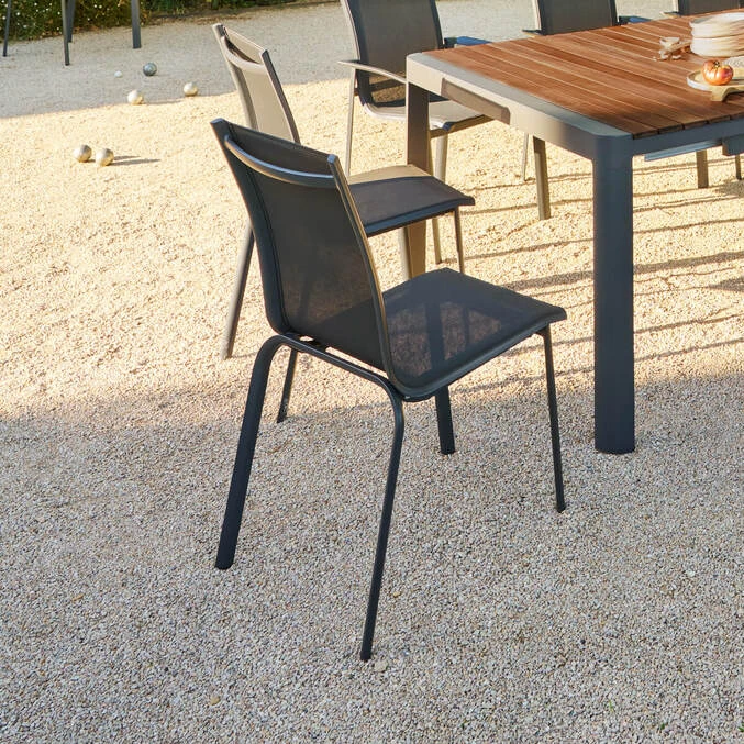 Chaise De Jardin Empilable Axant Anthracite & Graphite 1 Chaise De Jardin Empilable Axant Anthracite & Graphite