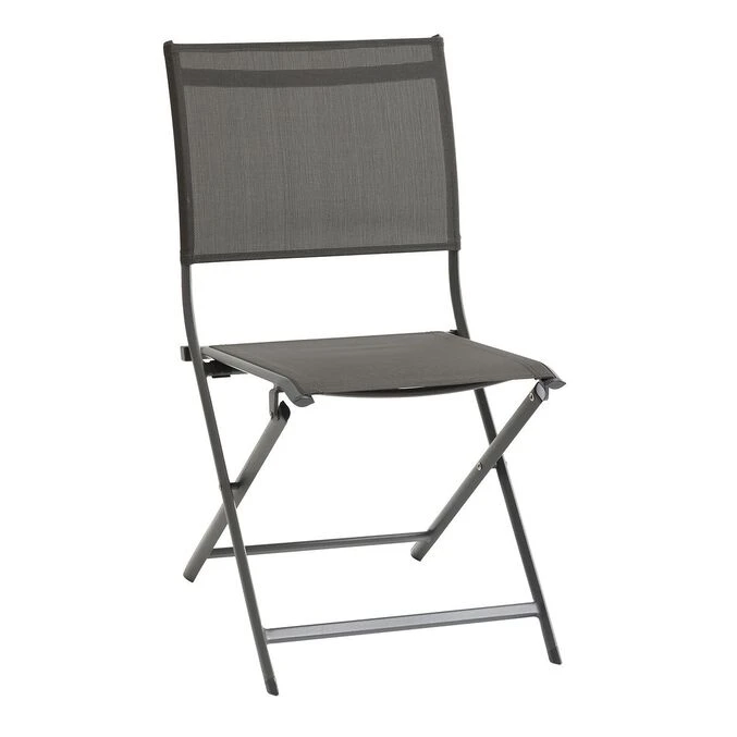 Lot De 4 Chaises De Jardin Pliantes Axant Anthracite & Graphite 2 Lot De 4 Chaises De Jardin Pliantes Axant Anthracite & Graphite – Image 2