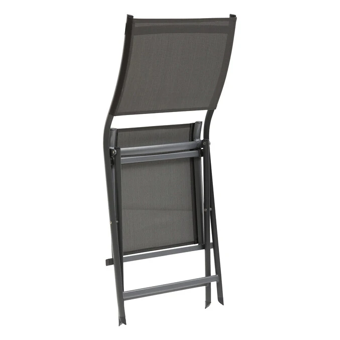 Lot De 4 Chaises De Jardin Pliantes Axant Anthracite & Graphite 3 Lot De 4 Chaises De Jardin Pliantes Axant Anthracite & Graphite – Image 3