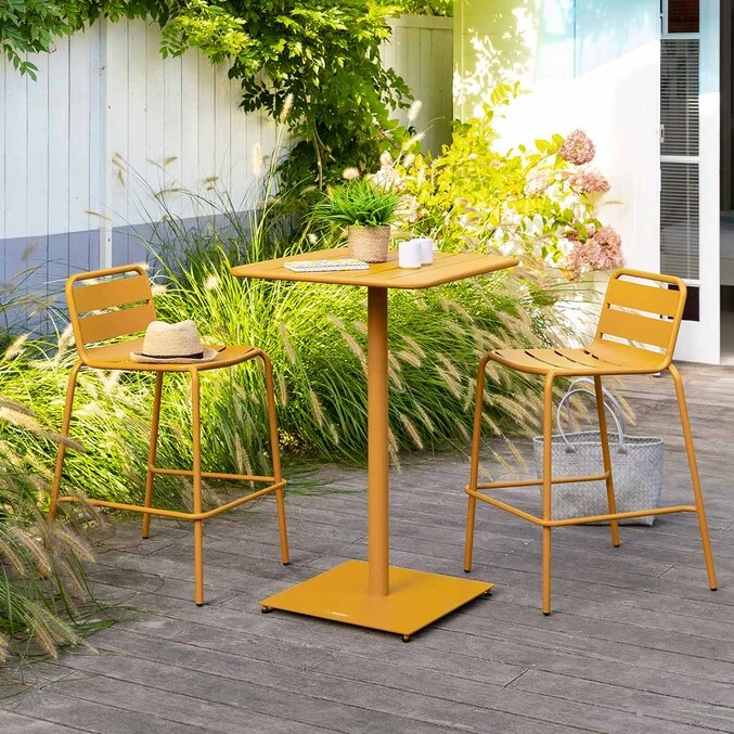 Table Haute De Jardin Phuket Ocre 1 Table Haute De Jardin Phuket Ocre