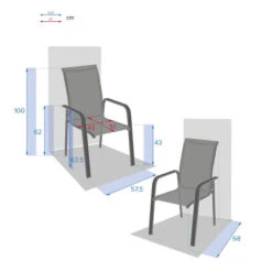 Fauteuil De Jardin Dossier Haut Empilable Essio Lin & Blanc 5 Fauteuil De Jardin Dossier Haut Empilable Essio Lin & Blanc -Maison du jardin Magasin 00W085241C