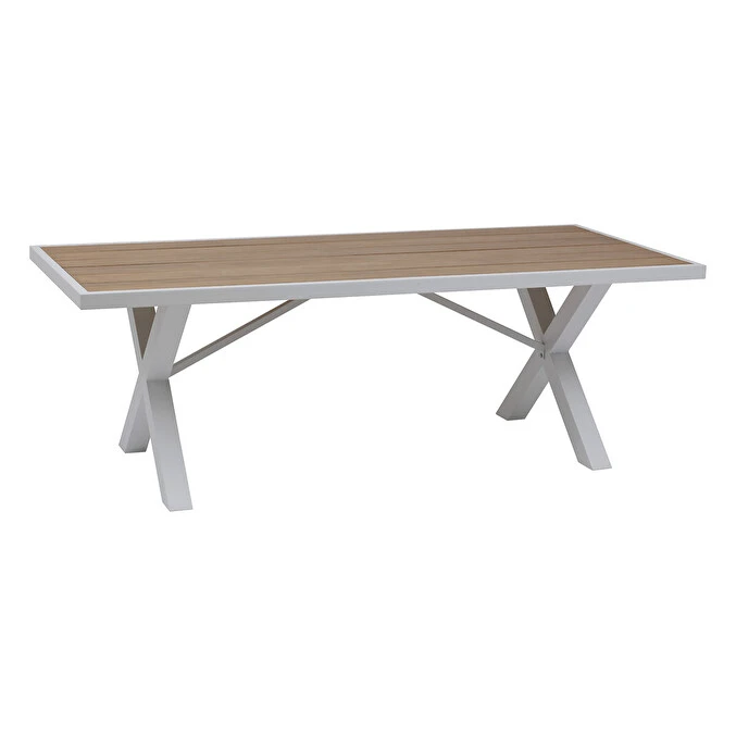 Table De Jardin Rectangulaire Emperia Acacia & Blanc 2 Table De Jardin Rectangulaire Emperia Acacia & Blanc – Image 2
