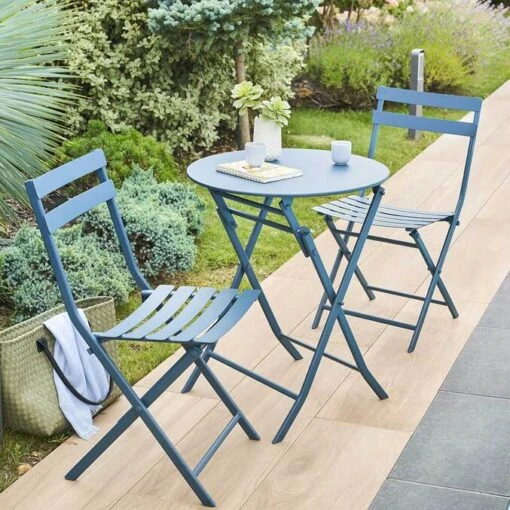 Table De Jardin Pliante Ronde Greensboro Pétrole