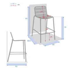 Chaise De Bar Empilable Phuket Argile 5 Chaise De Bar Empilable Phuket Argile -Maison du jardin Magasin 00W085252C