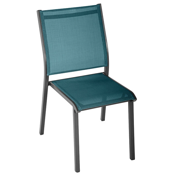 Chaise De Jardin Empilable Essentia Bleu Canard & Graphite 2 Chaise De Jardin Empilable Essentia Bleu Canard & Graphite – Image 2