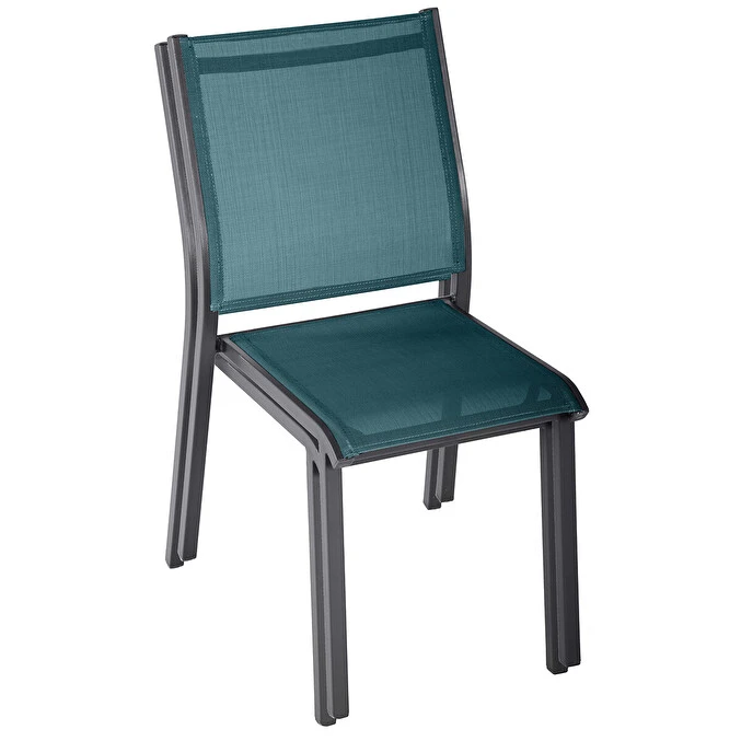 Chaise De Jardin Empilable Essentia Bleu Canard & Graphite 3 Chaise De Jardin Empilable Essentia Bleu Canard & Graphite – Image 3