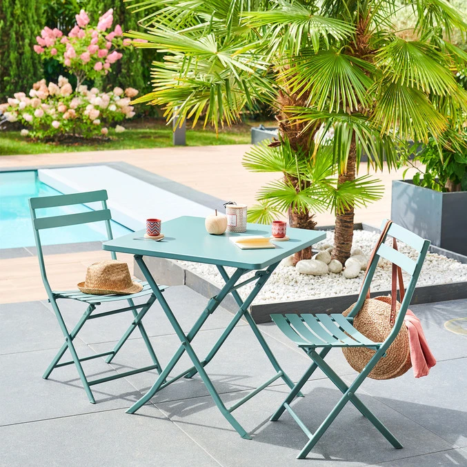 Table De Jardin Pliante Carrée Greensboro Vert Jade 1 Table De Jardin Pliante Carrée Greensboro Vert Jade