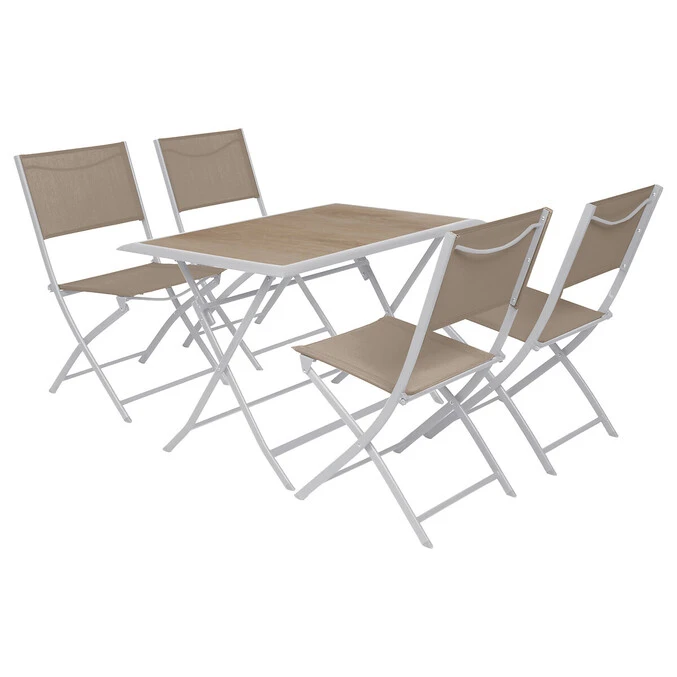 Table De Jardin Pliante Rectangulaire Azua Houblon & Blanc 3 Table De Jardin Pliante Rectangulaire Azua Houblon & Blanc – Image 3