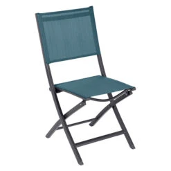 Lot De 4 Chaises De Jardin Pliantes Essentia Bleu Canard & Graphite 6 Lot De 4 Chaises De Jardin Pliantes Essentia Bleu Canard & Graphite -Maison du jardin Magasin 00W085265C