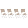 Lot De 4 Chaises De Jardin Pliantes Essentia Lin & Blanc