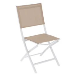 Lot De 4 Chaises De Jardin Pliantes Essentia Lin & Blanc 5 Lot De 4 Chaises De Jardin Pliantes Essentia Lin & Blanc -Maison du jardin Magasin 00W085266B