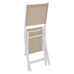 Lot De 4 Chaises De Jardin Pliantes Essentia Lin & Blanc 6 Lot De 4 Chaises De Jardin Pliantes Essentia Lin & Blanc -Maison du jardin Magasin 00W085266C