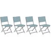 Lot De 4 Chaises De Jardin Pliantes Modula Vert Jade & Graphite