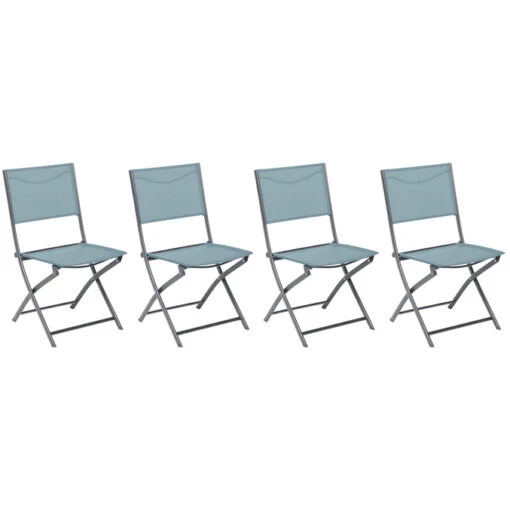 Lot De 4 Chaises De Jardin Pliantes Modula Vert Jade & Graphite