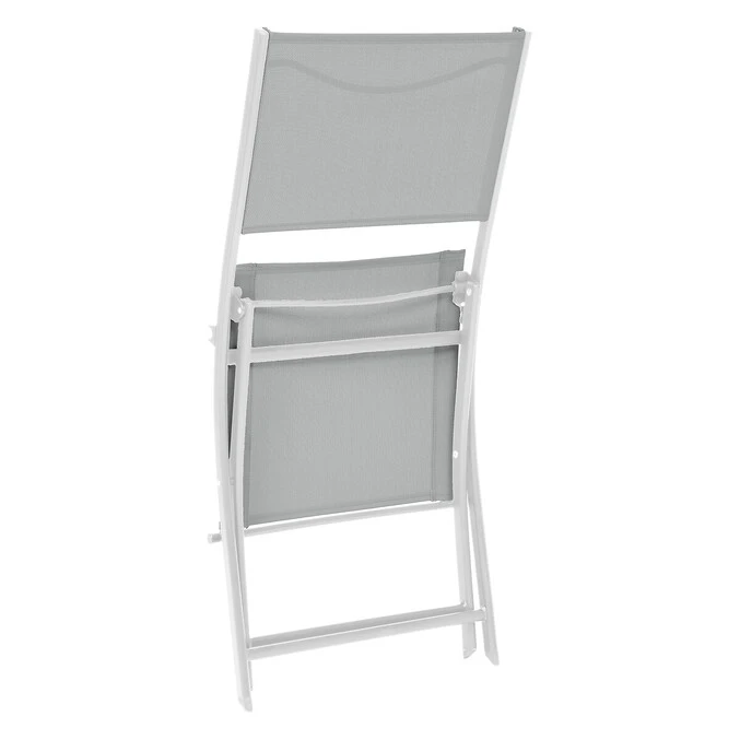 Lot De 4 Chaises De Jardin Pliantes Modula Galet & Blanc 3 Lot De 4 Chaises De Jardin Pliantes Modula Galet & Blanc – Image 3