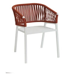 Lot De 2 Fauteuils De Jardin Oriengo Brique & Blanc 7 Lot De 2 Fauteuils De Jardin Oriengo Brique & Blanc -Maison du jardin Magasin 00W085277C