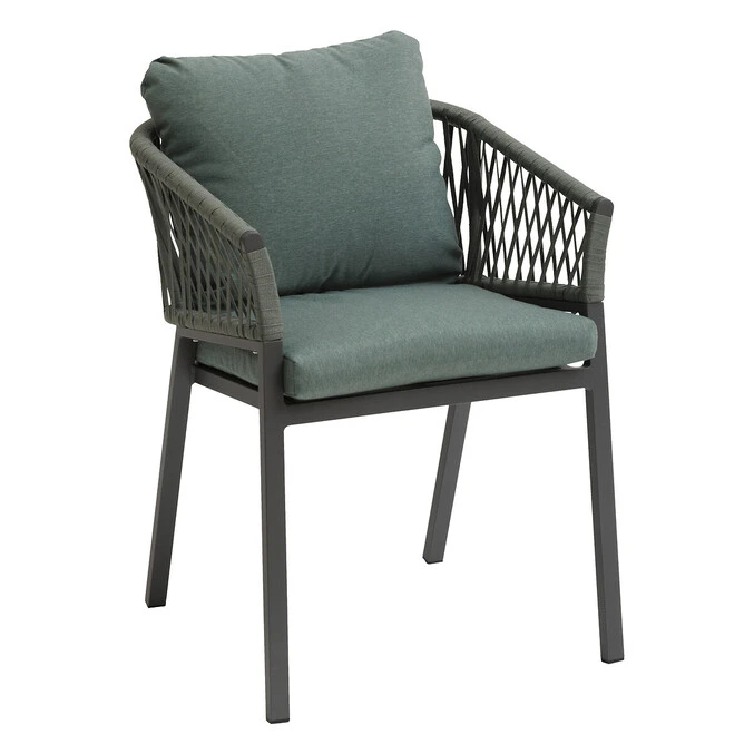 Lot De 2 Fauteuils De Jardin Oriengo Olive & Graphite 2 Lot De 2 Fauteuils De Jardin Oriengo Olive & Graphite – Image 2