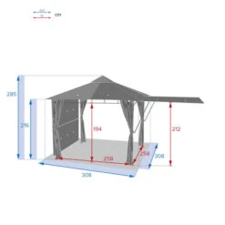 Tonnelle Omelya Ardoise 11 Tonnelle Omelya Ardoise -Maison du jardin Magasin 00W085296F