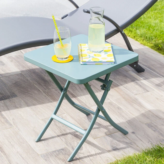 Table D'appoint De Jardin Carrée Greensboro Vert Jade 1 Table D'appoint De Jardin Carrée Greensboro Vert Jade