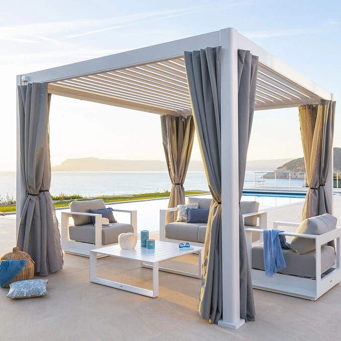 Kit De Rideaux, Moustiquaires Et Rails Pour Pergola Evora 1 Kit De Rideaux, Moustiquaires Et Rails Pour Pergola Evora