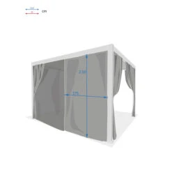 Kit De Rideaux, Moustiquaires Et Rails Pour Pergola Evora 9 Kit De Rideaux, Moustiquaires Et Rails Pour Pergola Evora -Maison du jardin Magasin 00W085305E