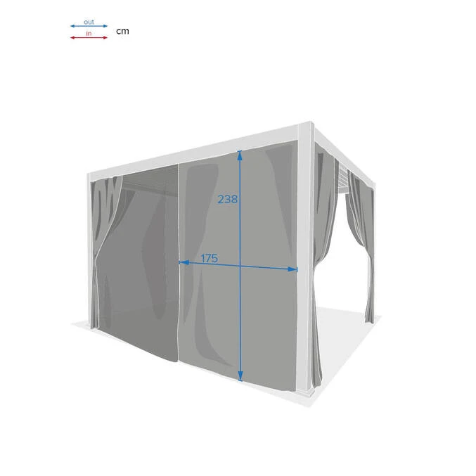 Kit De Rideaux, Moustiquaires Et Rails Pour Pergola Evora 5 Kit De Rideaux, Moustiquaires Et Rails Pour Pergola Evora – Image 5