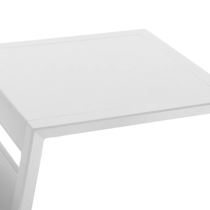 Table D'appoint De Jardin Carrée Allure Blanc 4 Table D'appoint De Jardin Carrée Allure Blanc – Image 4