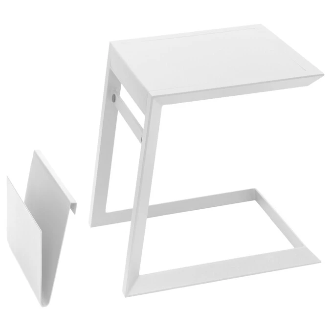 Table D'appoint De Jardin Carrée Allure Blanc 6 Table D'appoint De Jardin Carrée Allure Blanc – Image 6