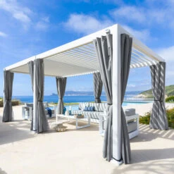 Kit De Rideaux, Moustiquaires Et De Rails Pour Pergola Evora Grand Modèle