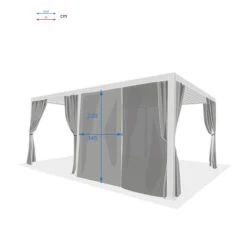Kit De Rideaux, Moustiquaires Et De Rails Pour Pergola Evora Grand Modèle 5 Kit De Rideaux, Moustiquaires Et De Rails Pour Pergola Evora Grand Modèle -Maison du jardin Magasin 00W085324C