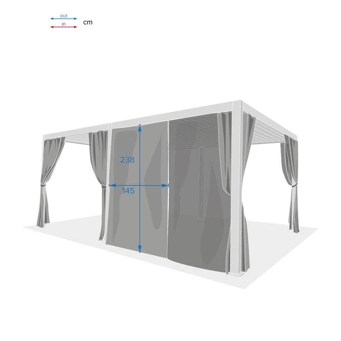 Kit De Rideaux, Moustiquaires Et De Rails Pour Pergola Evora Grand Modèle 3 Kit De Rideaux, Moustiquaires Et De Rails Pour Pergola Evora Grand Modèle – Image 3