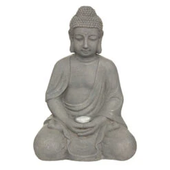 ATMOSPHERA Lampe D'extérieur Solaire Bouddha Ardoise