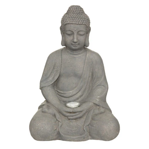 ATMOSPHERA Lampe D'extérieur Solaire Bouddha Ardoise