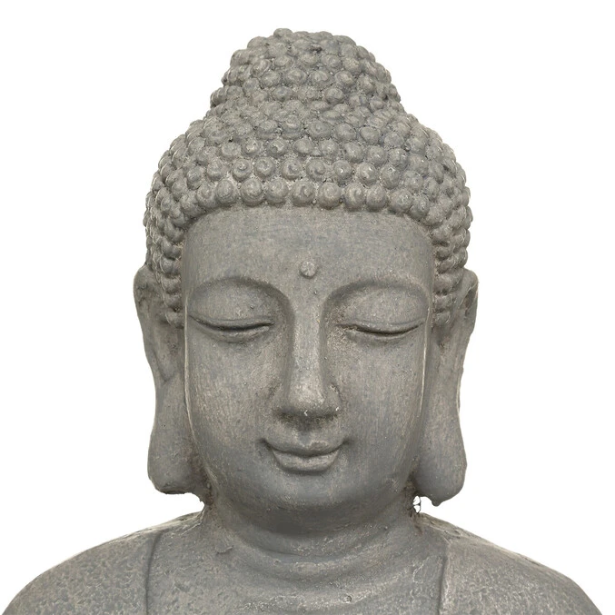 ATMOSPHERA Lampe D'extérieur Solaire Bouddha Ardoise 2 ATMOSPHERA Lampe D'extérieur Solaire Bouddha Ardoise – Image 2