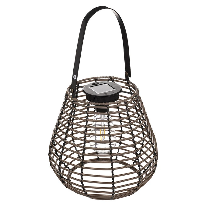 ATMOSPHERA Lanterne D'extérieur Solaire Viky Marron 2 ATMOSPHERA Lanterne D'extérieur Solaire Viky Marron – Image 2