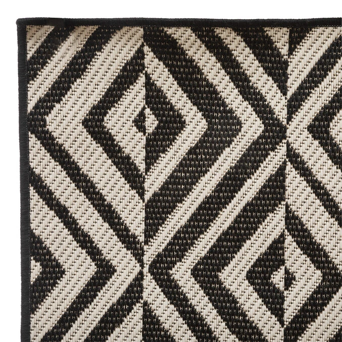 Tapis Extérieur Et Intérieur, Noir Et Blanc 3 Tapis Extérieur Et Intérieur, Noir Et Blanc – Image 3