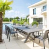 Ensemble Table De Jardin Axiome Ardoise Granitée + 12 Fauteuils Axiome