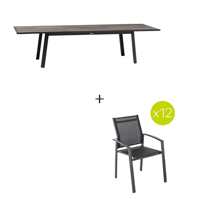 Ensemble Table De Jardin Extensible Pavane + 12 Fauteuils Axiome 2 Ensemble Table De Jardin Extensible Pavane + 12 Fauteuils Axiome – Image 2