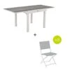 Ensemble Table De Jardin Extensible Piazza Gris Smoke + 8 Chaises Modula