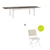 Ensemble Table De Jardin Extensible Piazza Gris Smoke + 8 Chaises Axant